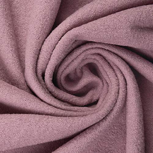 Weicher Walkloden/Walkstoff MERINO by Swafing® von Stofftreff Santi®-100% gekochte Schurwolle vom Merinoschaf-0,5 m Schritte-Meterware (Rosa-433-merinos) von Stofftreff Santi