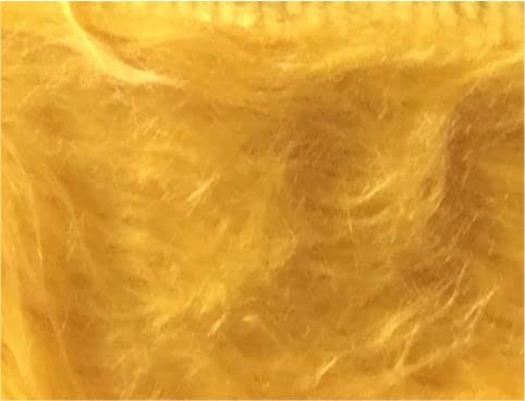 Zottelstoff Largo 0,5m - extra langem Flor/Zottel von 6cm - Ökotex Standard und Waschbar Fellimitat Flokatistoff Kuschelstoff Meterware (Gelb) von Stofftreff Santi