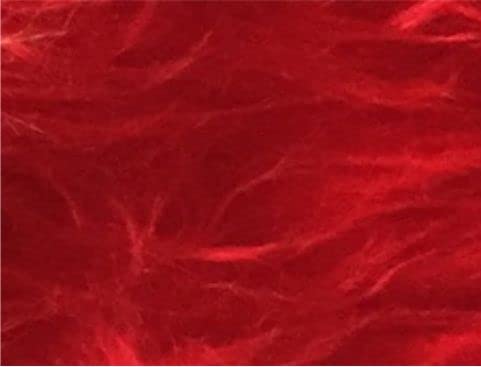 Zottelstoff Largo 0,5m - extra langem Flor/Zottel von 6cm - Ökotex Standard und Waschbar Fellimitat Flokatistoff Kuschelstoff Meterware (Rot) von Stofftreff Santi