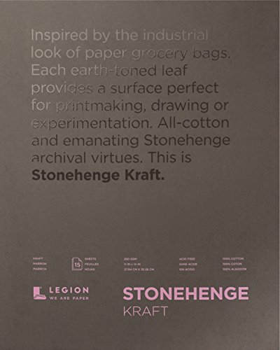 Stonehenge L21-STP250KR1114 100% Cotton Medium Weight Pad Block aus 100% Baumwolle, mittelschwer, Kraftpapier, 11-x-14 von Stonehenge