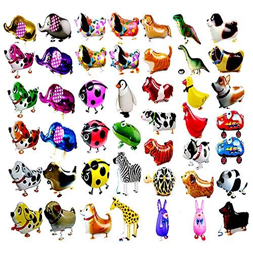 RETON 20 Stücke Tier folienballon Haustiere, Air Walker Ballons, Mylar Folie Helium Aluminium Ballon Kit für Kinder Geburtstag Party Baby Shower Decor Kinder Geschenk von RETON