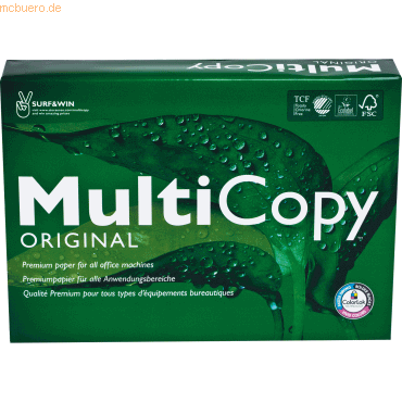 Multicopy Papier Multicopy 88046519 80g 210x297 weiß 2.500 Blatt von Multicopy