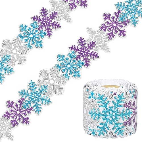 10 M Snowflake Bulletin Board Border Decorative Klassenzimmer Grenzkleber Mit Überbrochener Verschlüsselung Für Die Schule 10 M Snowflake Bulletin Board Border Decorative Klassenzimmer Grenzkleber Mit Überbrochener Verschlüsselung Für Die Schule von Storage Bag