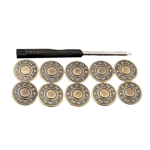 10 PCs Ersatzknöpfe 17mm Jeans Knöpfen Hosen Tasten Bundesknopf Für Schnelle Installation Auf Hosen von Storage Bag