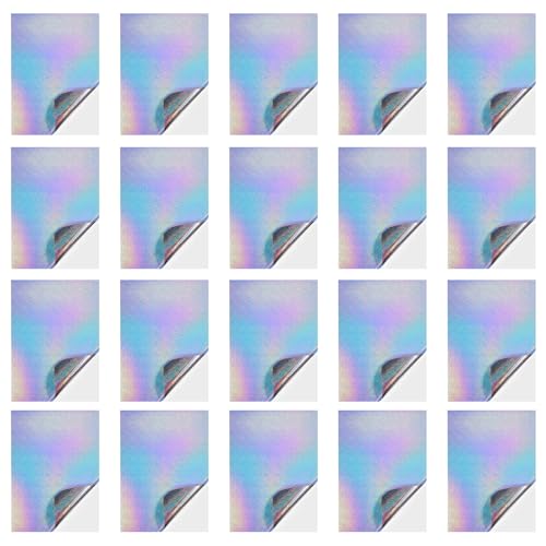 20 Blätter/Setzen Sie Eine 4-Größe Wasserdichte Film Holographics Aufkleber Papier Vinyls Aufkleber Papier Selbstklebend von Storage Bag