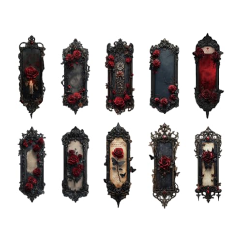 20pcs Goth Geprägter Aufkleber Ästhetischer Aufkleber Für Craft Scrapbooking Water Bottle Laptop Journal Notebook Foto Album Gothic Empossed von Storage Bag