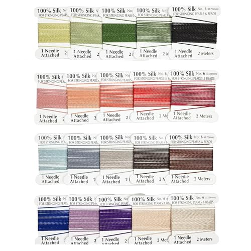 20pcs Handgefertigt Natürliches Seidenkabel Seil Seidenfaden Für Schmuck Erstellen Chinesischer Knoten Perlen Schnur Perlenfaden von Storage Bag