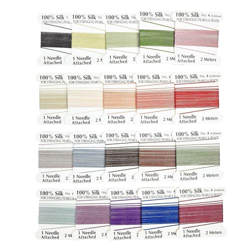 20pcs Handgefertigt Natürliches Seidenkabel Seil Seidenfaden Für Schmuck Erstellen Chinesischer Knoten Perlen Schnur Perlenfaden von Storage Bag