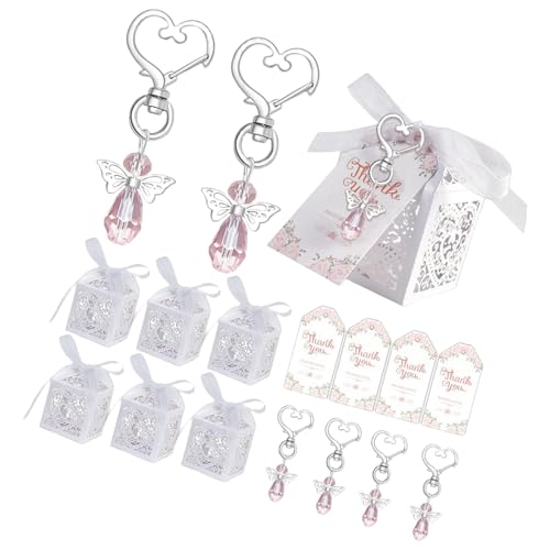 24 Stücke Herzschlüsselketten Set Für Geburtstags /Babyparty Geschenkhandwerk Machen Machen Sie Sich Selbst Herz Schlüsselbund Kits Kits Schlüsselhalter von Storage Bag