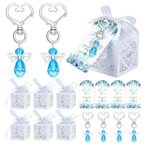 24 Stücke Herzschlüsselketten Set Für Geburtstags /Babyparty Geschenkhandwerk Machen Machen Sie Sich Selbst Herz Schlüsselbund Kits Kits Schlüsselhalter von Storage Bag