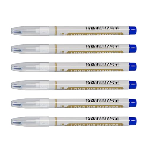 3/4/6pcs Langer Nasen Tischlermarker 20mm Lang Tipps Schreiner Marker Holzbearbeitung Marke Tool Stift Teacher Markierungswerkzeug von Storage Bag