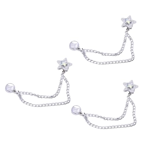 3 PCs Multifunktionale Kleidungsklammern Abnehmbare Magnetnadeln Schöne Bären Magnetschnallen Schleifen Clips Mit Kette von Storage Bag