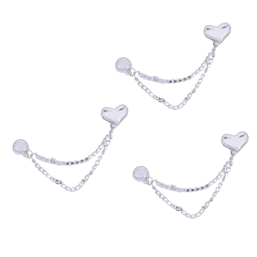 3 PCs Multifunktionale Kleidungsklammern Abnehmbare Magnetnadeln Schöne Bären Magnetschnallen Schleifen Clips Mit Kette von Storage Bag