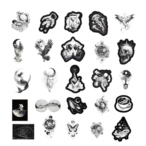 50pcs Ästhetischer Aufkleber Scrapbooking Decorative Sticker Für Wasserflasche Notebook Journal Telefon Laptop Scrapbooking Kleber Dekorative von Storage Bag