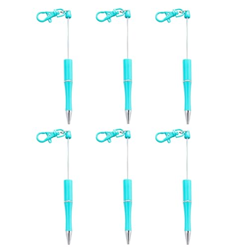6 PCs 1 0 Mm Kugelschreiber Glattes Schreiben Von Perlenstern Keychain Perlen Schwarze Tinten Perlen Schreibwarenbedarf von Storage Bag