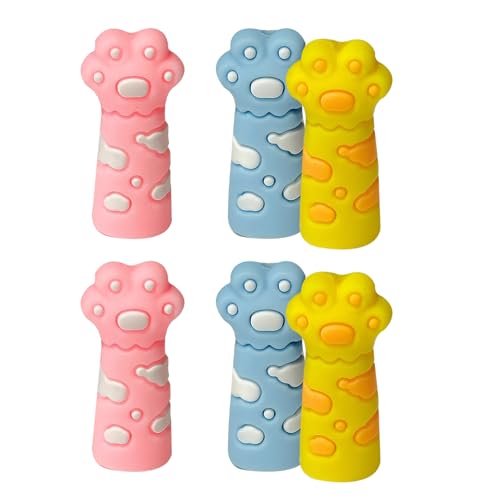 6pcs Entzückende Katzen Pfoten Bleistiftkappen Silikonspitze Cover Für Schule Und Büroversorgungen Schöne Katzenklauenkappen Extender Silikon 6pcs Entzückende Katzen Pfoten Bleistiftkappen Silikonspitze Cover Für Schule Und Büroversorgungen Schöne Katzenklauenkappen Extender Silikon von Storage Bag