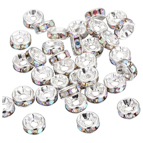 8mm Kristall Strasssteine ​​Spacer Perlen Rondelle Lose Abstandshalterperlen Für Schmuckherstellung Und Handwerk Enthusiasten von Storage Bag