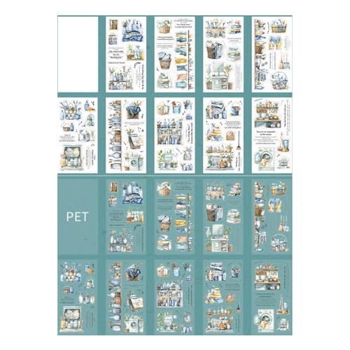 Ästhetischer Aufkleber Klarer Haustier Szenen Aufkleber Scrapbooking Papier Für Journal Notebook Album Phone Case Gitarrenlaptop Scrapbook von Storage Bag
