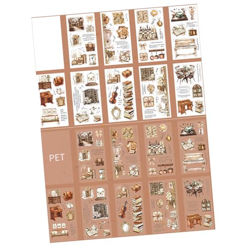 Ästhetischer Aufkleber Klarer Haustier Szenen Aufkleber Scrapbooking Papier Für Journal Notebook Album Phone Case Gitarrenlaptop Scrapbook von Storage Bag