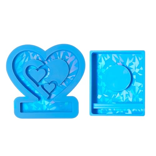 Candlestick Silikonform Herzförmige Kerzenbasisformen Pflaster Zement Kerzenhalter Form Home Dekors Herzförmige Form von Storage Bag