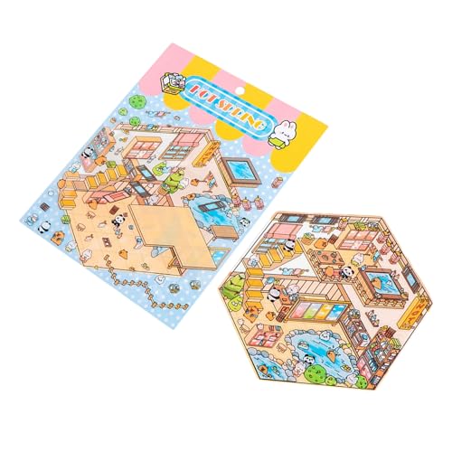 Cartoon Miniatur Szene Aufkleber Kabine Kabine Aufkleber Für Scrapbooking Journaling Fotoalbum Telefon Hülle Gepäck Abnehmbare Wand von Storage Bag