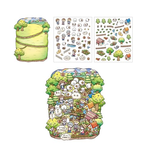 Feen Tale Series Landschaft Aufkleber Sticker Scrapbook Sticker Szene Ästhetische Scrapbooking Lieferungen Dekorative Feen Tale Serie Landschaft Kinderszene von Storage Bag