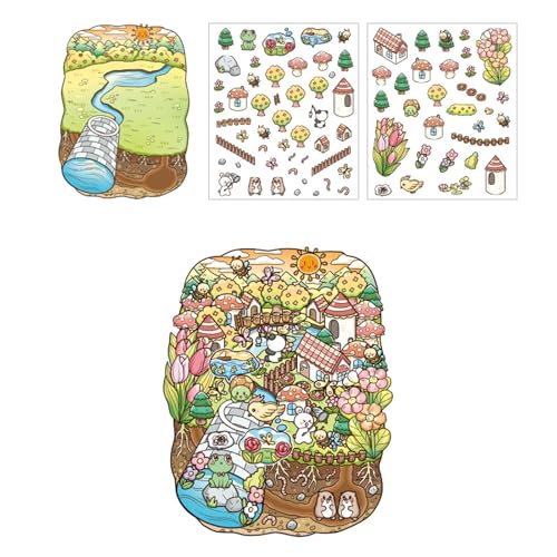 Feen Tale Series Landschaft Aufkleber Sticker Scrapbook Sticker Szene Ästhetische Scrapbooking Lieferungen Dekorative Feen Tale Serie Landschaft Kinderszene Feen Tale Series Landschaft Aufkleber Sticker Scrapbook Sticker Szene Ästhetische Scrapbooking Lieferungen Dekorative Feen Tale Serie Landschaft Kinderszene von Storage Bag