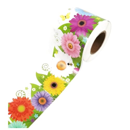 Flower Bulletin Board Border Bordered Border Sticker Bulletin Trimmer Poster Board Decors Decors Decorative Sticker Roll Flower Bulletin Board Border Bordered Border Sticker Bulletin Trimmer Poster Board Decors Decors Decorative Sticker Roll von Storage Bag