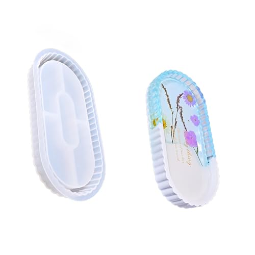 Harzschalenformen Für Epoxidharz Kerzenhalter Schmuckschale Aufbewahrungsschale Oval/runde Formharzplatte Silikonformen von Storage Bag