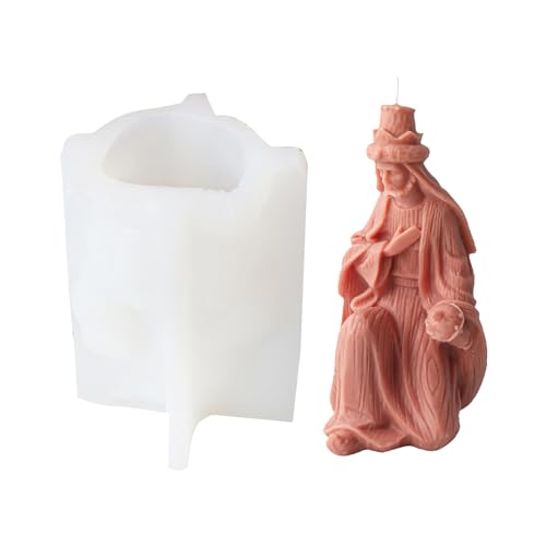Jesuses Familie Harz Silikon Schimmel Diys Kerze Macht Kreative Haus Kerze Schimmelpfiff Home Dekoration Gebet Statue Werkzeug von Storage Bag