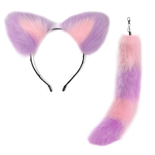 Katzenohren Stirnband Und Faux Tail Anhänger Stylish Accessoires Für Cosplay Und Anime Enthusiasten Rucksack Dekoration Netter Schlüsselbundschmuck von Storage Bag