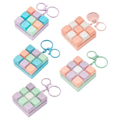 Klicken Sie Auf 9 Schlüsselketten Tragbares Schreibtischspielzeug Mit Feedbacks Ruhe Stress Reliever Für Sorge Relief & Konzentratgeschenk Für Tastaturbegeisterte von Storage Bag