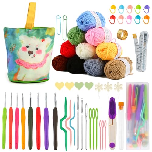 Komplette Häkelkits Umfassen Garn Ergonomische Häkelhaken Stricken Nadel Handheld Eimer Beutel Und Accessoires Novice Komplette Häkelkits Umfassen Garn Ergonomische Häkelhaken Stricken Nadel Handheld Eimer Beutel Und Accessoires Novice von Storage Bag