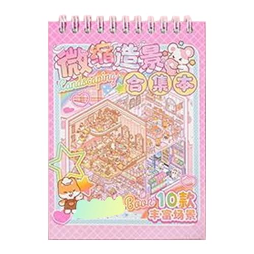 Lustige Szenenaufkleber Miniatur Simuliertes Kabinenszene Aufkleber Aufkleber Cartoon Landschaft Für Scrapbooking Journal Planer Journal Dekoration von Storage Bag
