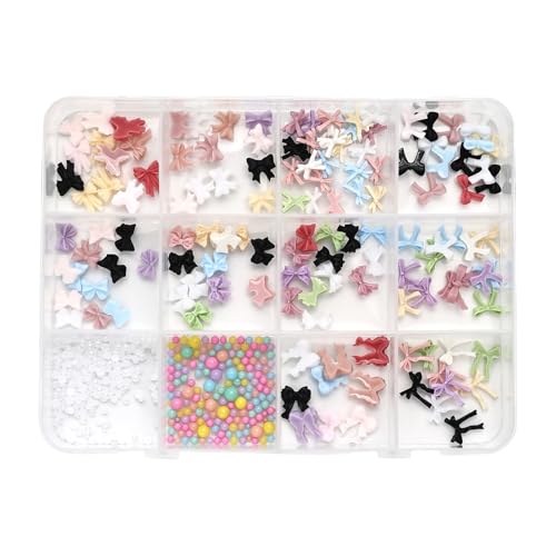 Nägel Charms Set Bows Butterfly Heart Nägel Art Charms Bunte Kunstversorgungen Harz Strasssteine für Damennagel Strasssteine Nägel Charms Set Bows Butterfly Heart Nägel Art Charms Bunte Kunstversorgungen Harz Strasssteine für Damennagel Strasssteine von Storage Bag