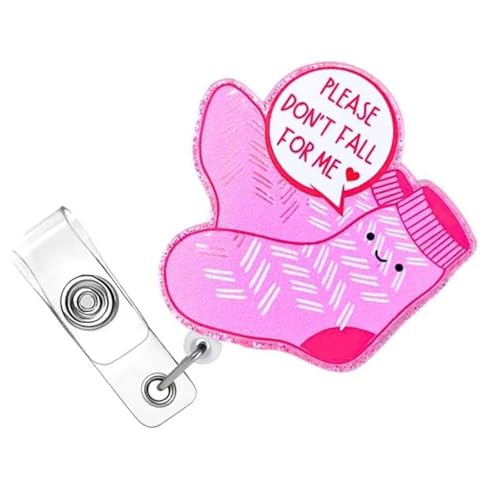 Socken Acrylabzeichen Mit Metallclip Retractable Badges Rolle Für Krankenschwester Doctor Student Teacher Retractable Rolle von Storage Bag