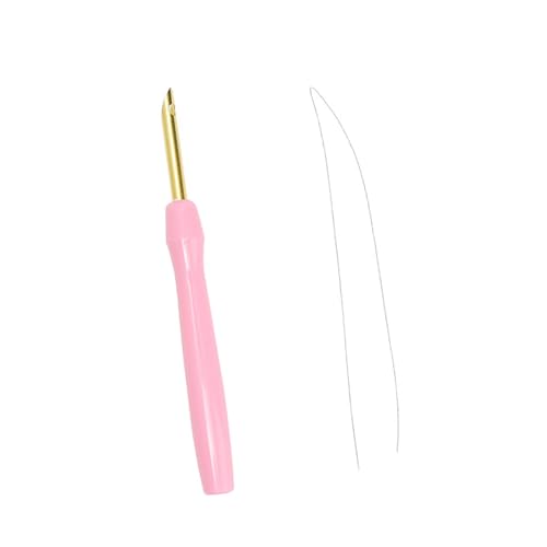 Stanznadelwerkzeug Stickerei Stift Mit Nadel Threader Holzgriff Stickstiftstift Fadenwerkzeug Für Anfänger Verstellbare Länge von Storage Bag