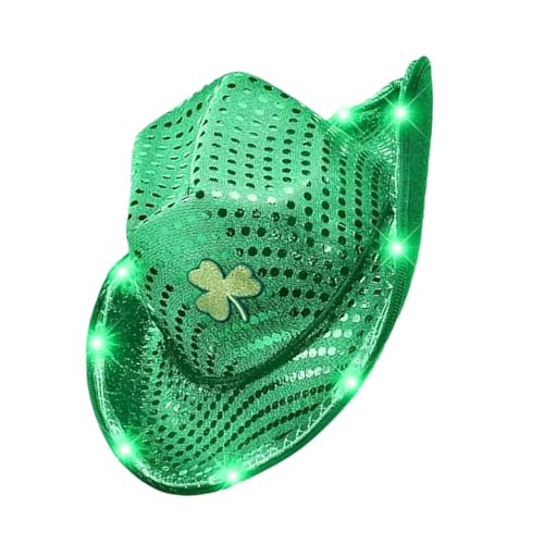 Storage Bag Glühen Stpatricks Day Mit Shamrock Top Irish National Day Gathering Festival Holiday Event Kopfbedeckungen Grüne Pailletten Pailletten von Storage Bag