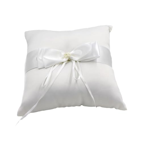 Storage Bag Hochzeits Perlen Ringe Kissen Für Hochzeitsfeiern Und Feierlichkeiten Exquisites Ringe Bearer Kissen Bogen Eleganter Austausch von Storage Bag