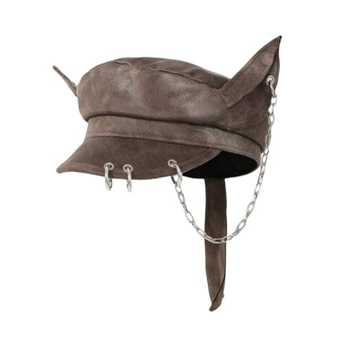 Storage Bag Mode Achteckiger Mit Chain Decors Doomed Newsboys Caps Painters Alle Passende Punk Für Party Und Freizeiteinkäufe Caps von Storage Bag