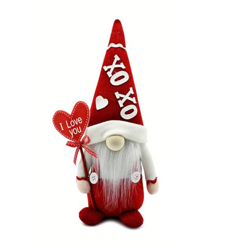 Strick Valentinstag Herzpuppen Salzraum Desktop Tablett Herzspielzeug Für Home Tisch Windowsill Party Dolls Für Kinder von Storage Bag