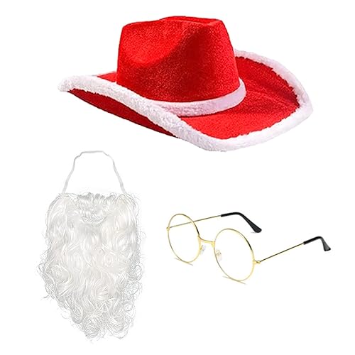 Weihnacht Cowboy Brille Und Kerchief Set Für Weihnachtsfoto Requisiten Für Halloween Rollenspiel Party Santa Hats Bulk von Storage Bag