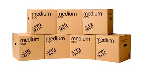StorePAK Eco Archive Umzugskartons mit Griffen, 7 Stück, 33 Liter, 100% recycelbar, H 31 x B 33 x T 33 cm, Medium StorePAK Eco Archive Umzugskartons mit Griffen, 7 Stück, 33 Liter, 100% recycelbar, H 31 x B 33 x T 33 cm, Medium von StorePAK