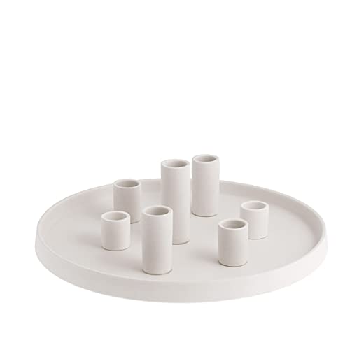 [SA2024/08] LINGSBERG White Candle Plate von Storefactory