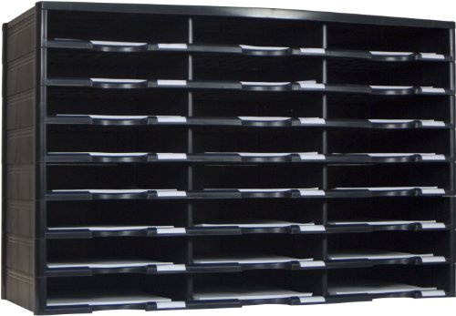 STOREX Fach Literatur Organizer/Dokument Sortiermaschine 24 Compartment schwarz von Storex