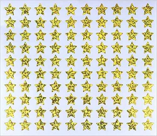 Storm&Lighthouse 600 x Gold Stern-Aufkleber, Mini Aufkleber Sterne, Grundschule Lehrerbedarf, Scrapbook-Sterne zum Basteln, Glitzer Sticker für Kunst und Basteln Etiketten von Storm&Lighthouse