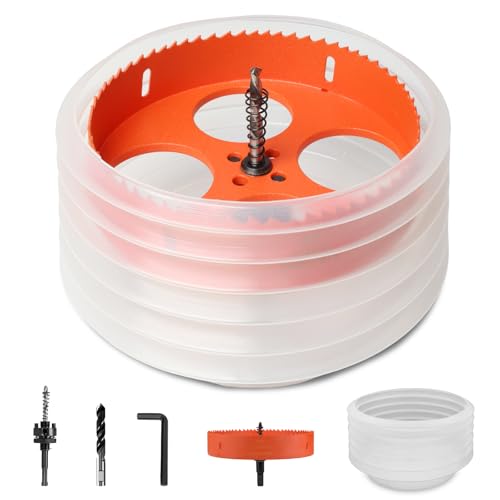 Storystore 15,2 cm Lochsäge für Einbauleuchten, Lochsägen-Set mit Staubschale, Bohrer für Holz, Metall, Kunststoff, Bi-Metall-Trockenbausäge, Lochschneider für saubere und präzise Schnitte Storystore 15,2 cm Lochsäge für Einbauleuchten, Lochsägen-Set mit Staubschale, Bohrer für Holz, Metall, Kunststoff, Bi-Metall-Trockenbausäge, Lochschneider für saubere und präzise Schnitte von Storystore
