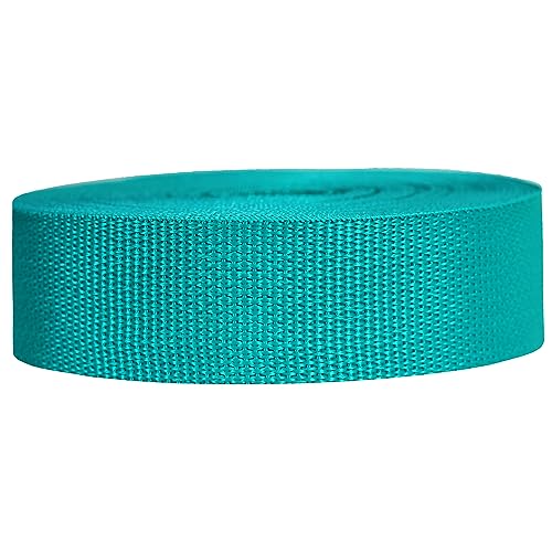 Strapworks Leichtes Polypropylen-Gurtband – Poly-Umreifung für Outdoor-Heimwerker-Ausrüstungsreparatur, Haustier-Halsbänder, Basteln – 3,8 cm x 9,1 m – Blaugrün von Strapworks