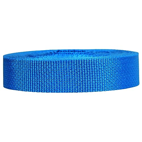 Strapworks WSR-PRO-LWP-001-50Y-PBL Lightweight Polypropylene Webbing Poly-Umreifung für Outdoor-Ausrüstungsreparatur, Haustierhalsbänder, Basteln, 2,5 cm x 45,7 m, (PP), Pazifikblau, 1" x 50 yard, 12 von Strapworks