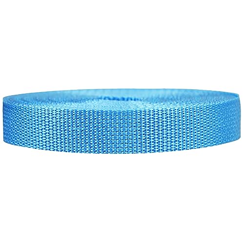 Strapworks WSR-PRO-LWP-034-50Y-BLP Lightweight Polypropylene Webbing Poly-Umreifung für Outdoor-Ausrüstungsreparatur, Haustierhalsbänder, Basteln, (PP), powder blue, 3/4" x 50 yard von Strapworks